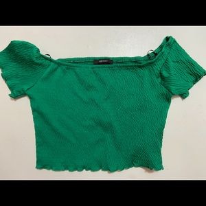 Green crop top